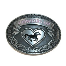 CTM Women's Cowgirl Up Belt Buckle