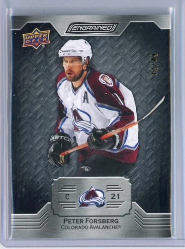 2023-24 Upper Deck Engrained Peter Forsberg /49 EBONY Avalanche 23-24
