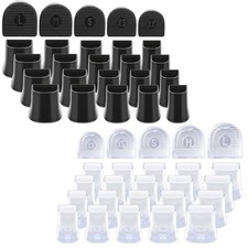 40 Pcs High Heel Protectors  5 Sizes Heel caps 20PCSBlack, 20PCSTransparen