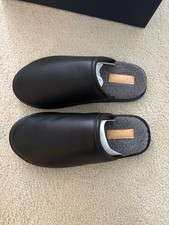 Brooks Brothers Men s Black Leather Mule Slip...