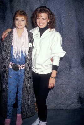 Actress Emma Samms actress Kim Morgan Greene at First Photon Celeb- Old Photo