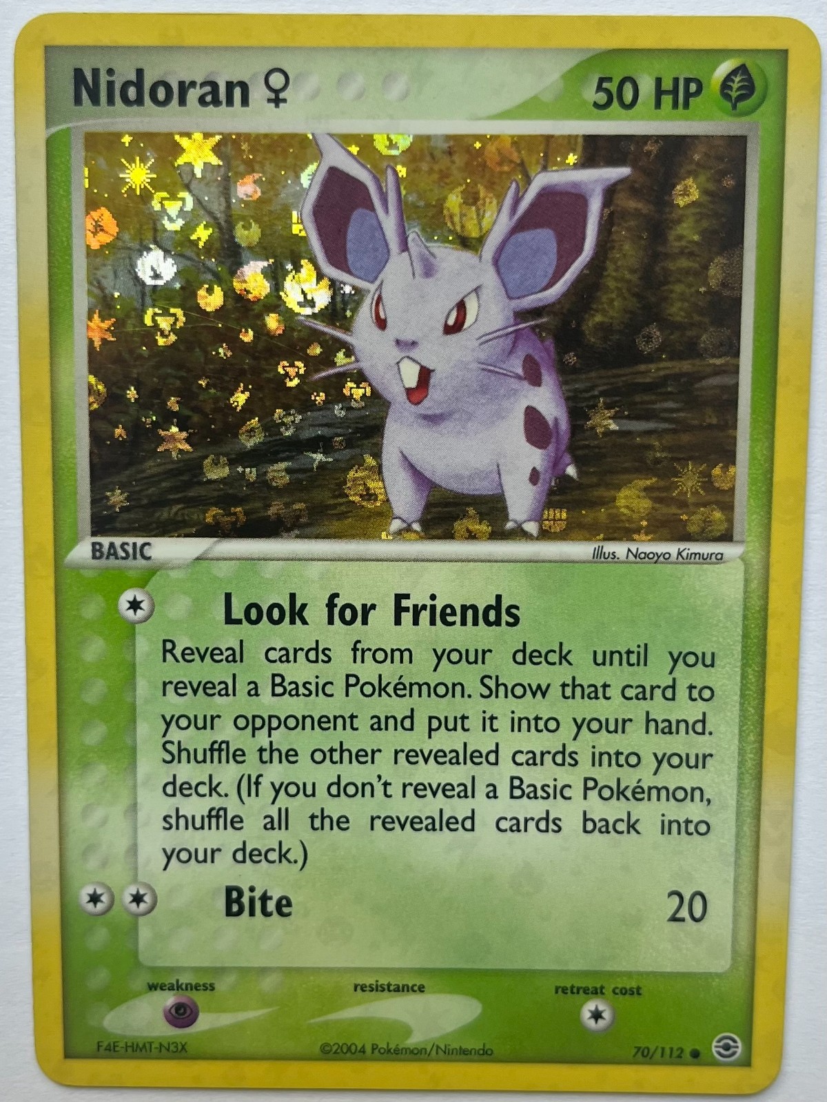 Nidoran M 71/112 Pokemon FireRed & LeafGreen Reverse Holo NM