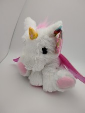 Peluche Barbie Mascotas Unicornio Pegaso 7" Blanco Rosa Peluche 2020 Mattel Nuevo con Etiquetas