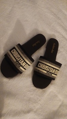Christian Dior Dway Sandals Women Black , Size 7.5, Worn But Great In Condition