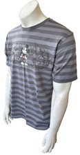 Disney Men's Mickey Mouse Walt Disney Studios Graphic Striped Shirt Size Medium