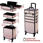 Byootique Cosmetology Case on Wheels 4in1 Professional Makeup Art Deco Tyrian — photo 9