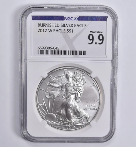 Mint State 9.9 2012-W Burnished Silver Eagle NGC X NGCX ALMOST PERFECT *3949