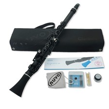 NUVO Clarineo 2.0 Clarinet in C, Black/Black, N120CLBK, Plastic Wind Instrument