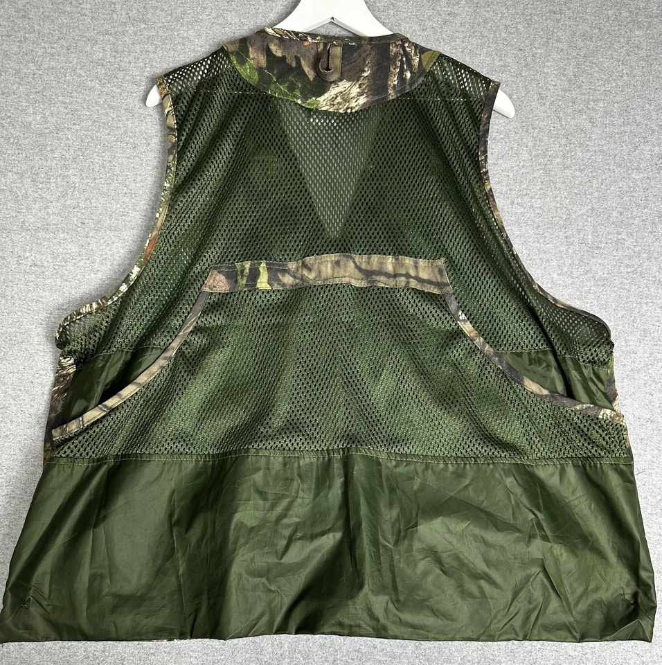 HQ Outfitters Camo Hunting Vest XL 2XL Mossy Oak Mesh Pockets Outdoor Fishing - Image 3 of 4
