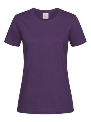 STEDMAN T-Shirt CLASSIC-T FITTED WOMEN da Donna Kurzarm Jersey DEEP BERRY