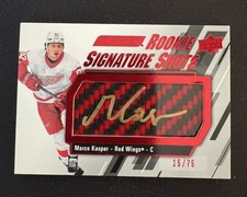 2023-24 UD Engrained Signature Shots Marco Kasper 15/75 RSS-KA Detroit Red Wings