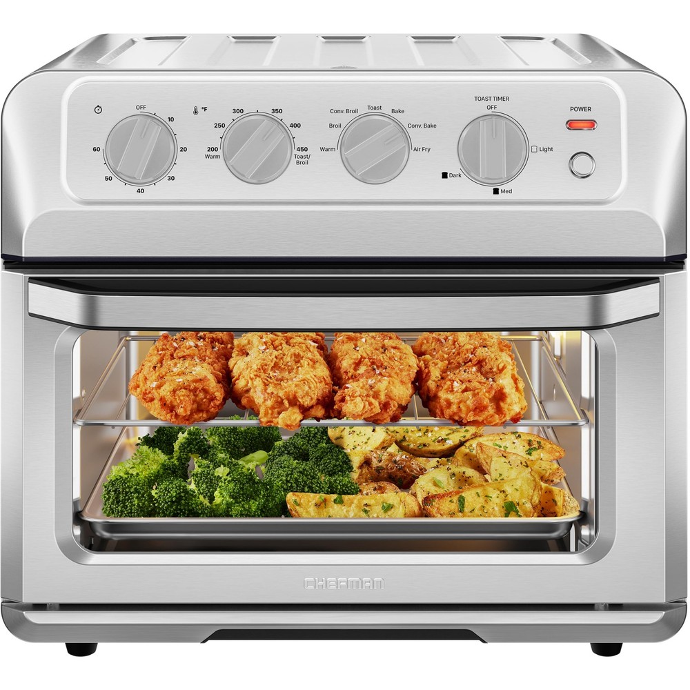 7-in-1 Air Fryer Toaster Oven Combo with 20 Qt Convection Countertop Cooking
