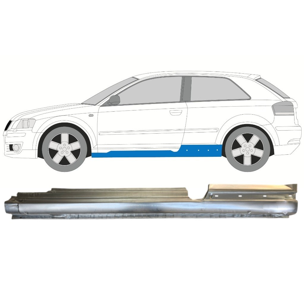Full sill repair panel for Audi A3 8P 2003-2012 / Left