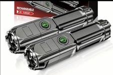 2x Zoom-Taschenlampe 800mAh wiederaufladbarer Akku NEU
