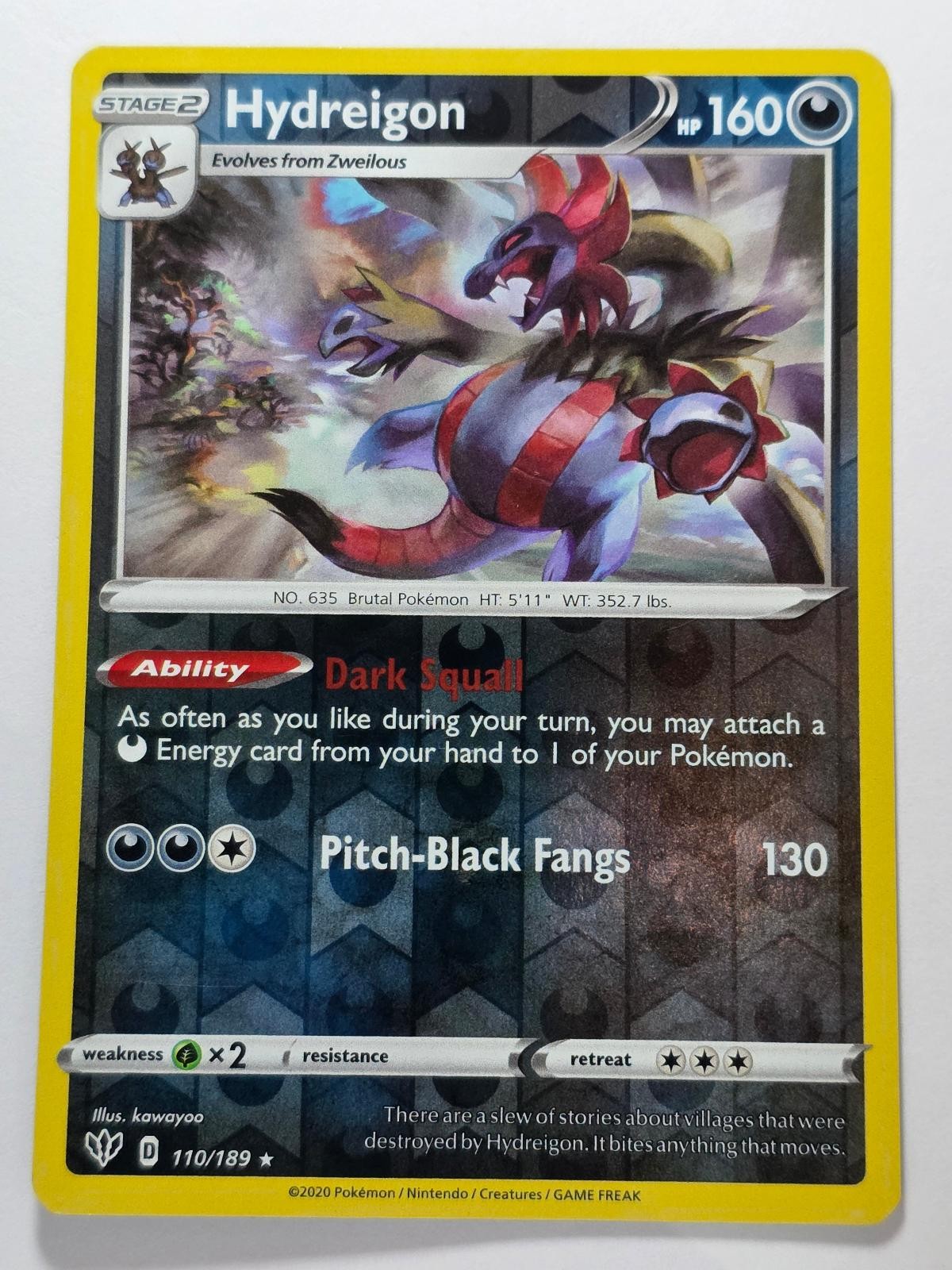 HYDREIGON 110/189 MISCELLANEOUS CARDS & PRODUCTS REVERSE HOLO NM/M POKEMON