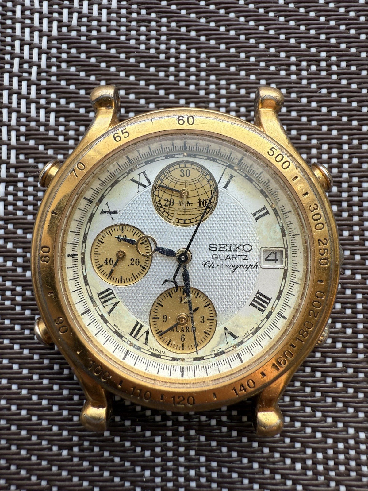 Rare vintage Seiko 7T32-6E50 Age Of Discovery alarm and chronograph watch, 1990s