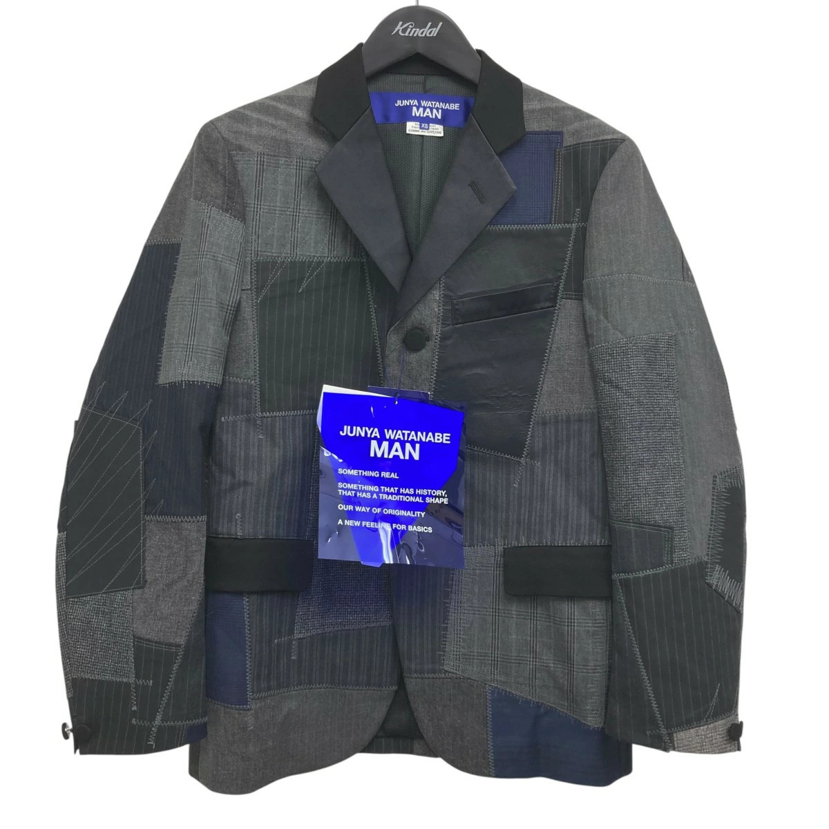 JUNYA WATANABE MAN Patchwork Tailored Jacket Blac… - image 1