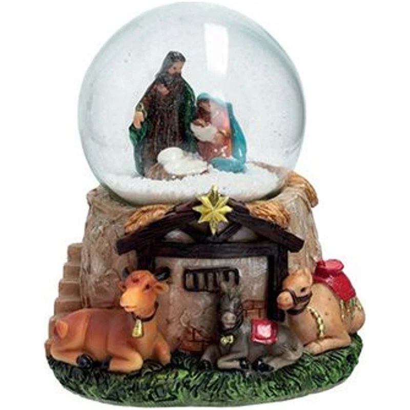 Palla di Neve con Natività Presepe BRANDANI Sfera Vetro Natale Assortiti, fotografia 2 di 9