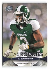 2012 Upper Deck B.J. Cunningham #59 Michigan State Spartans