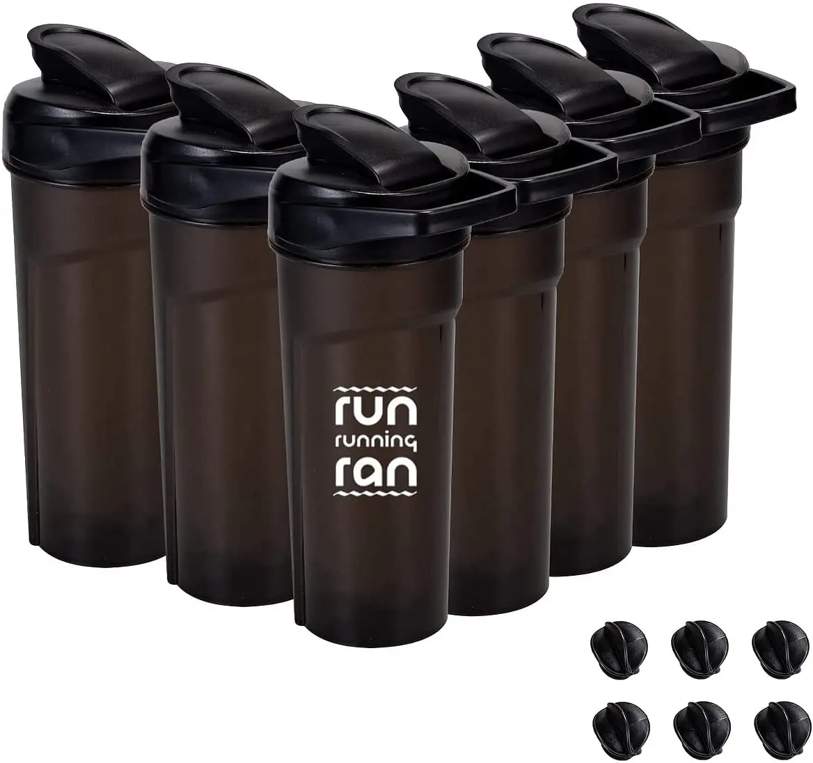 6 Pack Protein Shaker Bottle Bulk, 24Oz Shaker Cups Tumbler with Balls for  Prote
