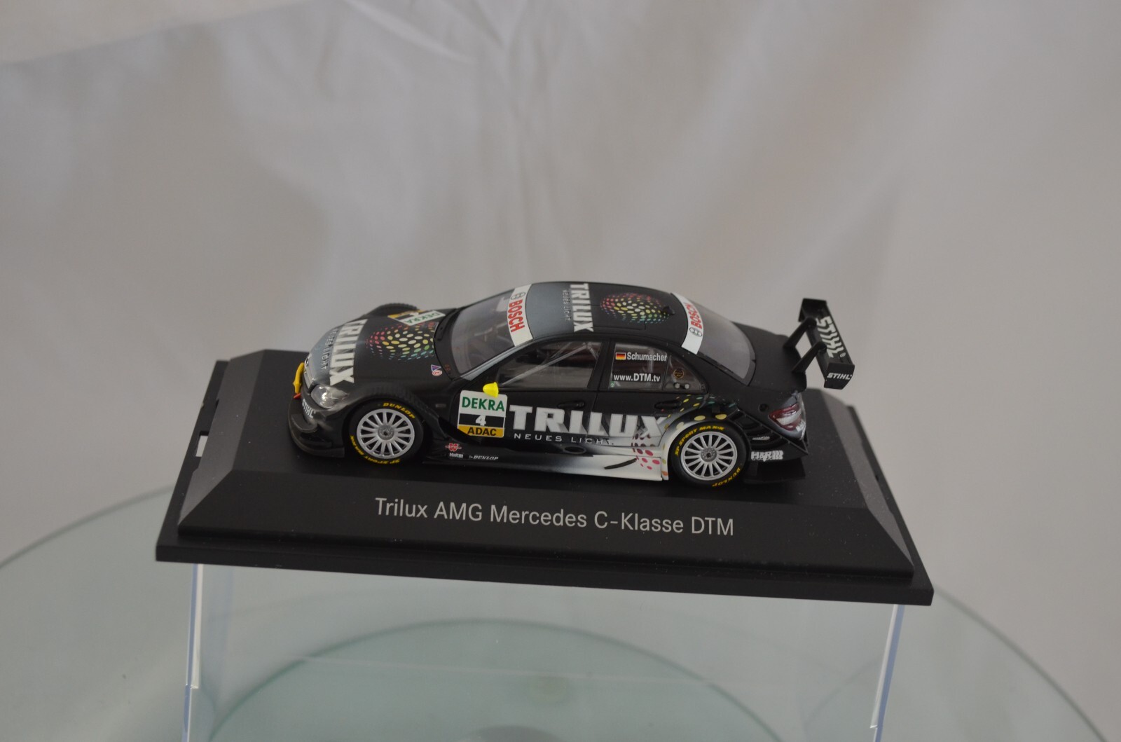 Mercedes C Klasse DTM Minichamps Trilux AMG - Voiture de course miniature 1/43 en zamak