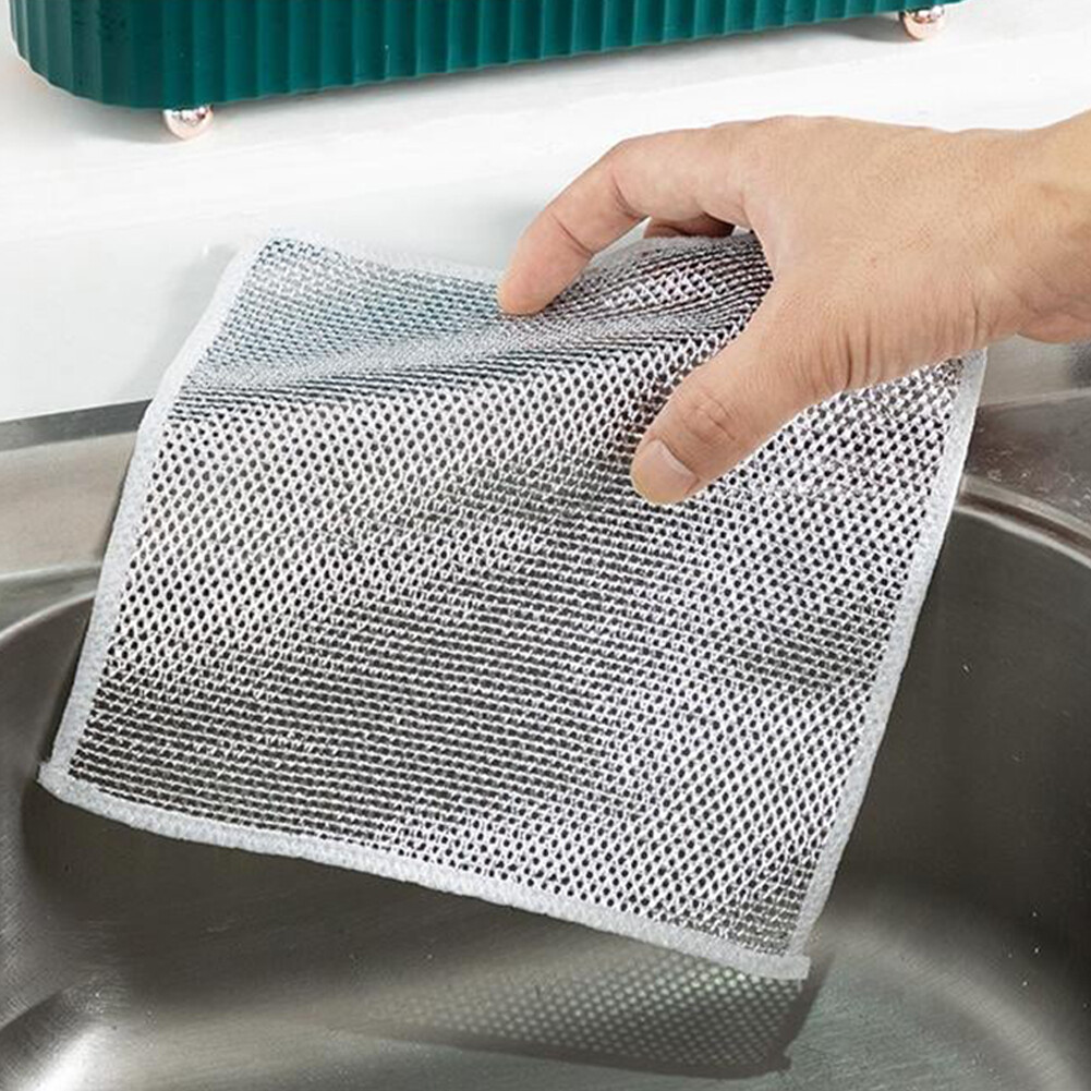 5/10/20Pcs Wire Dish Rags Portable NonScratch Wire Dishcloth for Home
