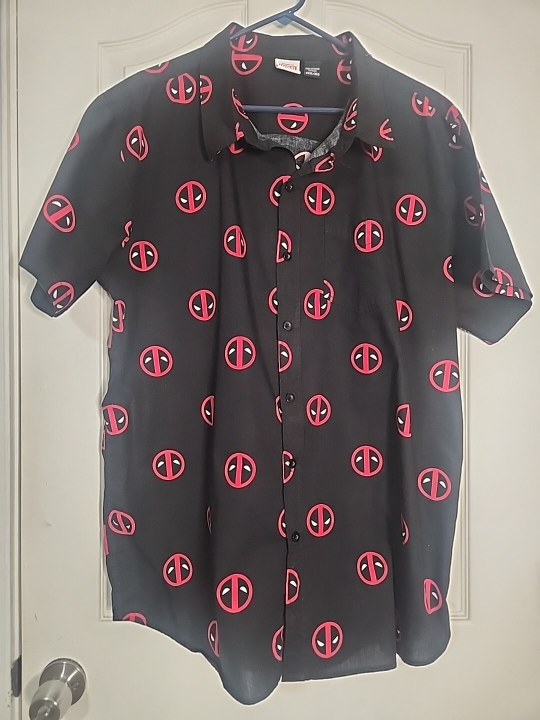 Deadpool Marvel 0101531 All Over Pattern Collared… - image 1