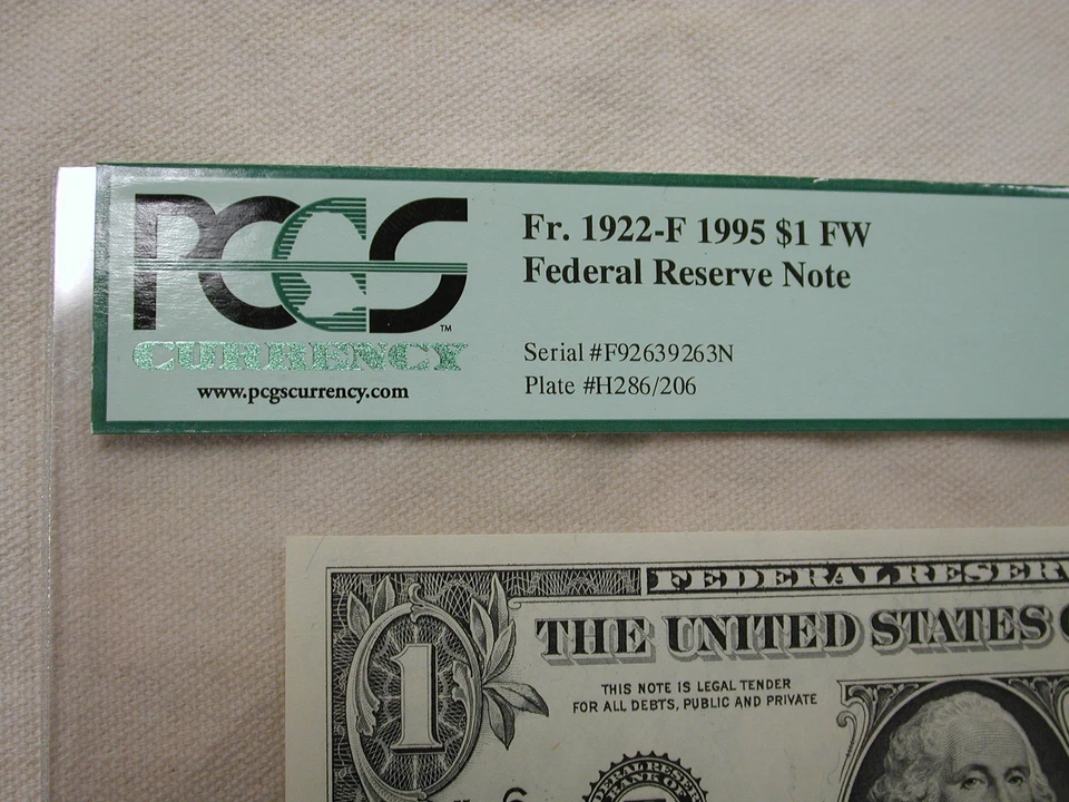 Radar Note 1995 Federal Reserve note PCCS Gem New 66PPQ 6409-9046 - Image 3 of 4