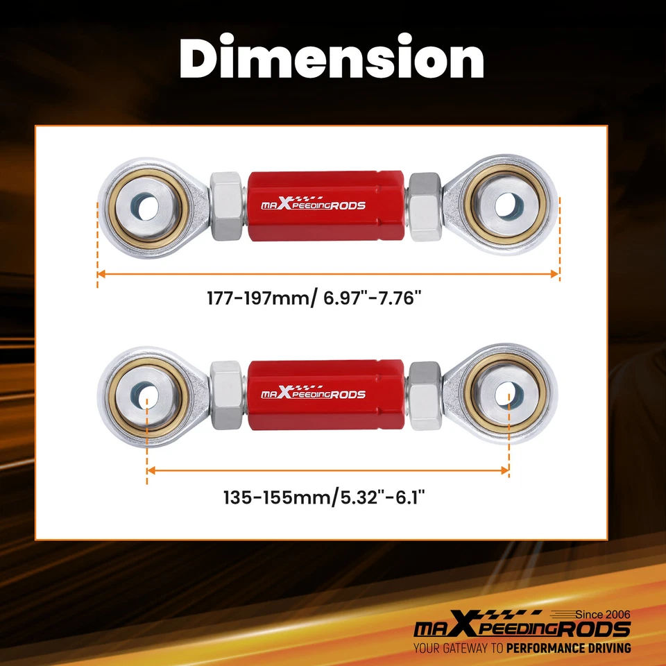 Kit de alineación ajustable brazos de puntera trasera para Honda Civic 93-97 del Sol 1988-2000 Foto 4 de 4