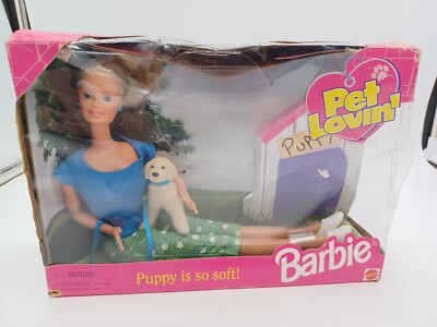1998 Mattel Barbie Pet Lovin Barbie with Dog New in Box | eBay