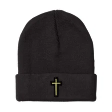 Beanies for Men Chaplain Cross Jesus God Embroidery Winter Hats Women Skull Cap