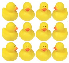 Cool Yellow Rubber Ducks 2" Standard Size. 12 Pack