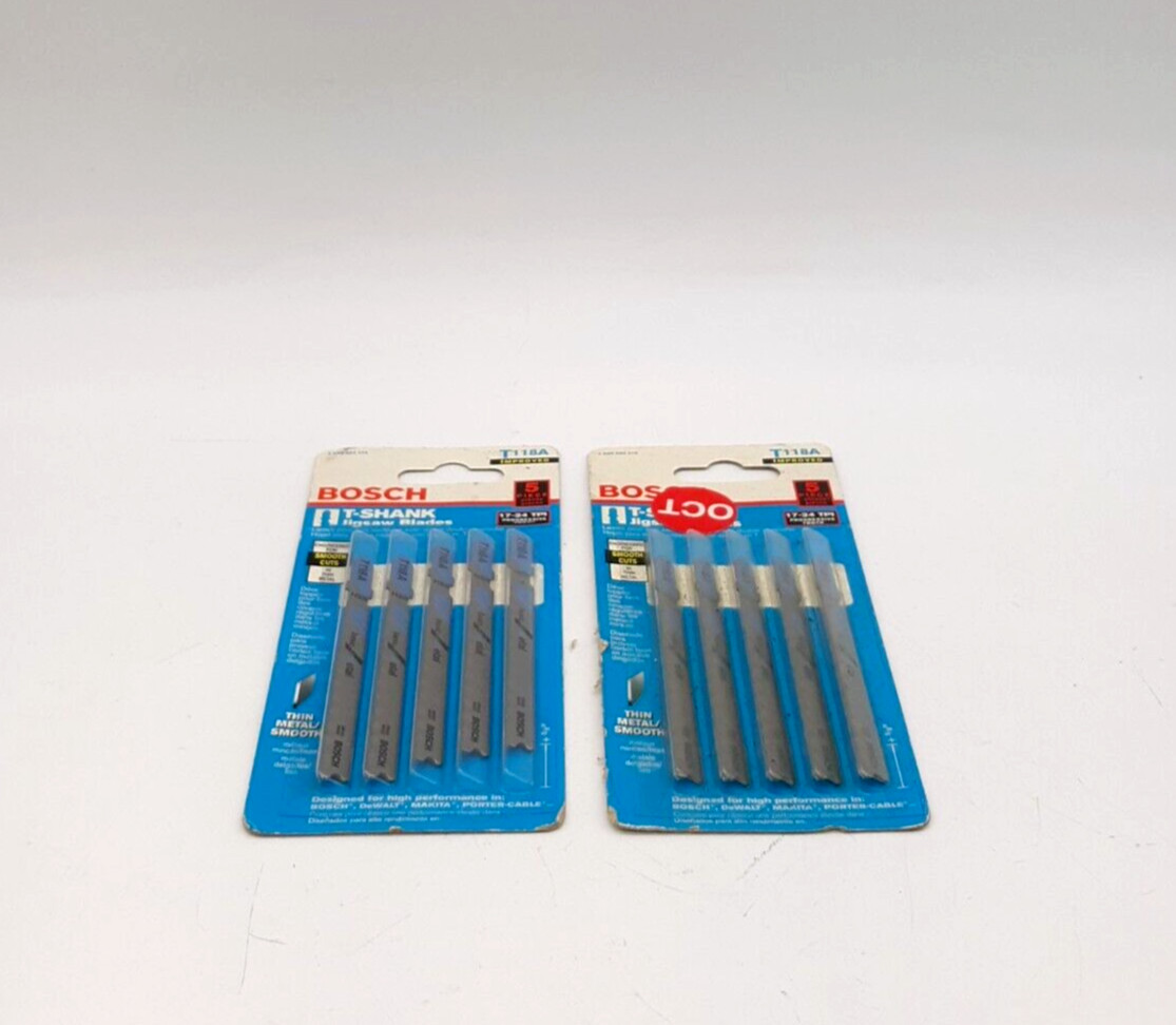 Bosch T118A T-Shank Jigsaw Blade - Lot of 10