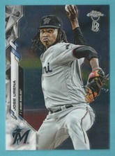 2020 Topps Chrome Ben Baller Baseball Jose Urena Miami Marlins #185