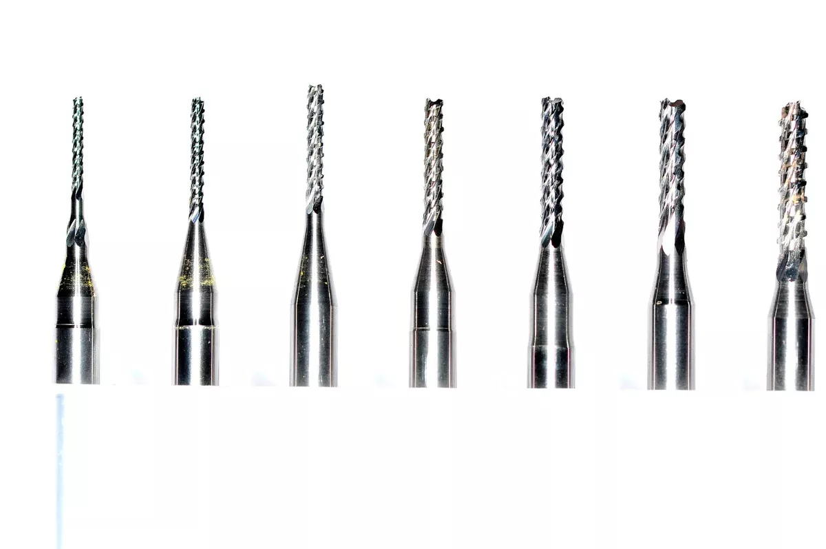 10pcs set 0.8 3.175mm Carbide End Milling Cutter CNC Router Bits