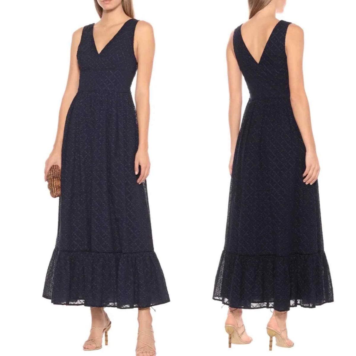 white christmas dresses Blue Snake Halterneck Maxi Dress – Heidi Klein main image 1