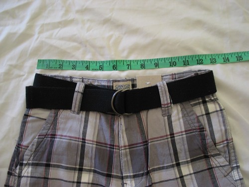 NWT Canyon River Blues boys size 10 cotton cargo shorts with belt gray plaid - Picture 4 of 10