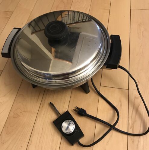 LIFETIME Electric Skillet Cookware Stainless Steel USA . Tested. D 11,5”