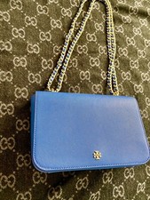 TORY BURCH EMERSON Adjustable Shoulder Bag In Regal Blue Style 52973