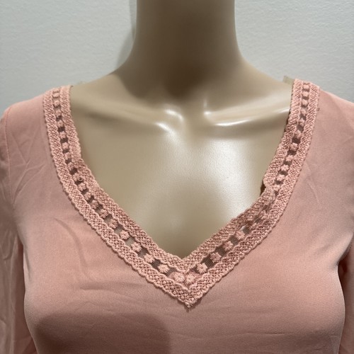 Love, Culture, Womens Dress Dusty Pink Sz S Empire Waist Open Back Bell Sleeve - Picture 3 of 16