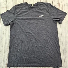 Fluent Cannibis Grown in USA Blue Short Sleeve Cotton Blend T-Shirt Men's XL