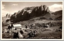 Rifugio Passo Sella (2200) - Gruppo Sella (2946) Real Photo RPPC Postcard