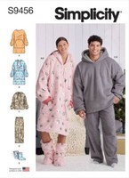 Schnittmuster Hoodie Oversized Unisex Simplicity S9456 XS-XL De 40-58