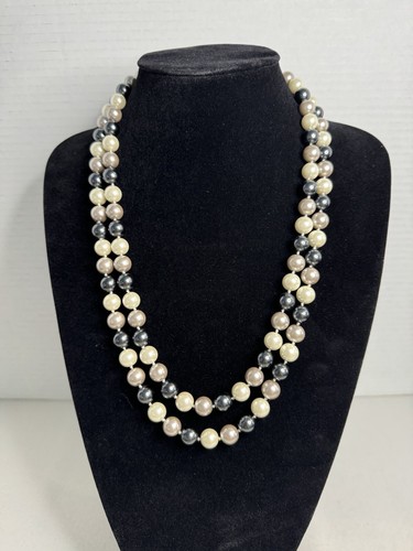 Collana Park Lane Hilo lunga perla come blu grigio bianco - Foto 4 di 7