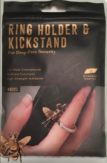 MVMT Ring Holder Bee Kickstand, Gold w/ Black Stripes