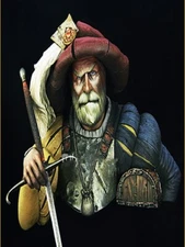 1/10 Scale Landsknecht Warrior Bust Figurine Historical Renaissance Model Unpain