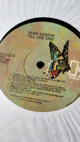 VERN GOSDIN TILL THE END LP 1977 Original vinyl VG+ - Picture 3 of 5