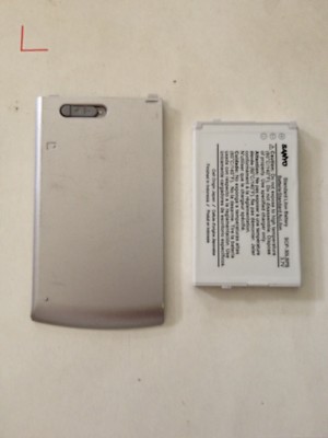 OEM Sanyo SCP-6760 Incognito Battery & Back Cover Door, Boost Mobile, Silver