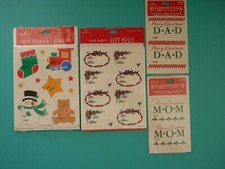 Vintage Hallmark Stickers CHRISTMAS GIFT SEALS 10 Sheets Sealed Packages