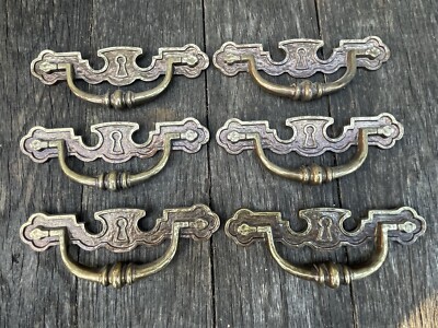 Set (6) Large Vintage Antique Dresser Drawer Pulls Handles Restore | eBay